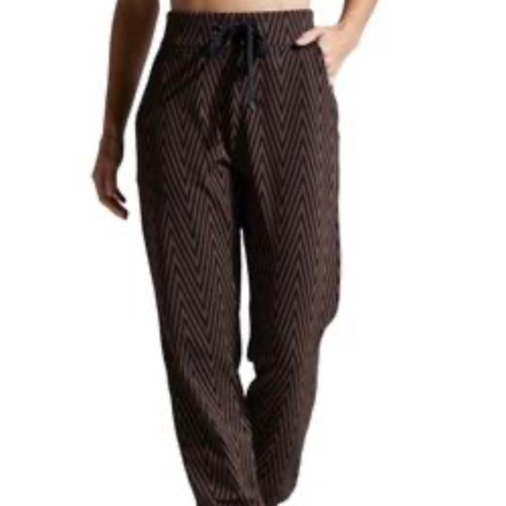 Zara Mens part fashion pants, jackquard pull on elastic waistband trousers szM